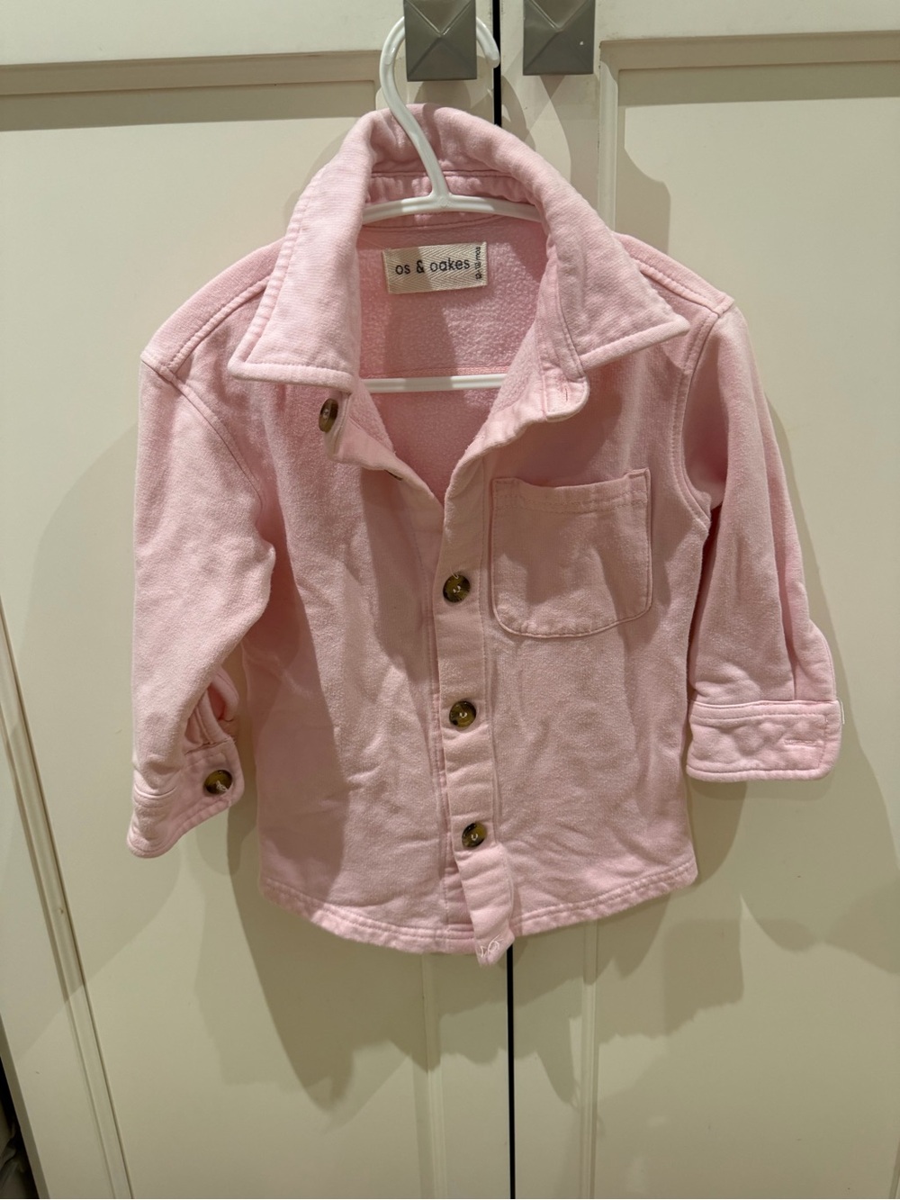 Os & Oakes 12-18m Pink Kids Button-Up Jacket